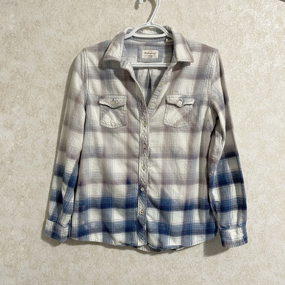 Custom upcycled “Camping” plaid, flannel. - Picture 3 of 5